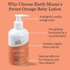 Earth Mama Sweet Orange Baby Lotion | Moisturizing Body Lotion for Dry Skin, Newborn Baby Lotion Sensitive Skin Care, Face Lotion for Babies & Kids with Shea Butter, Calendula & Aloe, 8 Fl Oz (2-Pack)