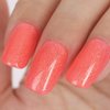 TUTUYU Hot Coral Pink Glitter Gel Nail Polish, 15ml UV/LED Soak Off Sparkly Shimmer Bright Coral Pink Gel Polish for Manicure Salon or DIY Nail Art at Home,Women Girls Gifts - GP0099