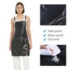 MIKI WELL Hair Stylist Apron - Adjustable Apron with Pockets, Waterproof Barber Apron, Fashion Black PU Leather