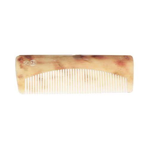 SC123 Real Ox Horn Hair Growth Comb, 5.5 inch Fine Tooth 100% Handmade Combs with Anti-static, Detangling, Massage, Scalp Gua sha for Women, Men