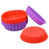FUNBAKY Silicone Quiche Pan, Mini Pie Pan Non-stick Round Silicone Baking Molds 10 Packs