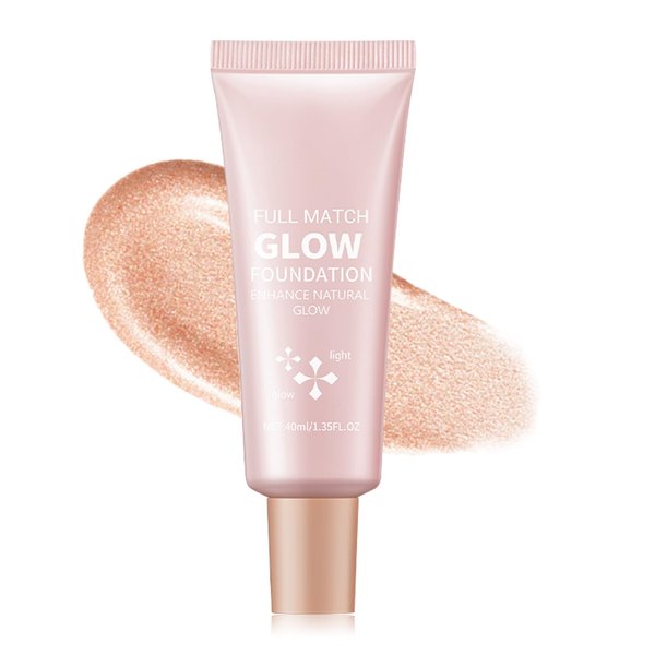 ZHISHUDL Natural Glow Illuminator Glotion Liquid Highlighter for Face & Body Glow Moisturizing Makeup Highlighter Lightweight Long Lasting Glow Lotion - 02 Light