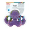 Nuby Floating Octopus Toy with 3 Hoopla Rings - Baby Bath Toy for Boys and Girls - 18+ Months - Purple (Pack of 1)