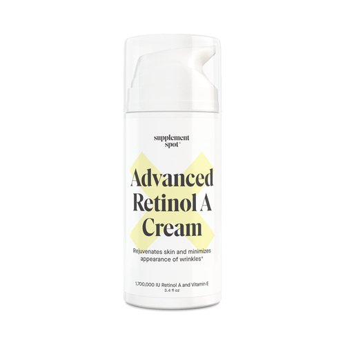 Supplement Spot Advanced Retinol A Cream - Retinol Moisturizer Cream w/Vitamin E, Coconut & Almond Oil- Retinol Daily Anti-Aging Cream for Face – Best Retinol Cream for Smoother Looking Skin (3.4 oz)