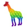 1 Giraffe Bubble Pop Fidget Toy - Silicone Push Poke Bubble Wrap Fidget Toy - Press Bubbles to Pop - Bubble Popper Sensory Stress Toy OT