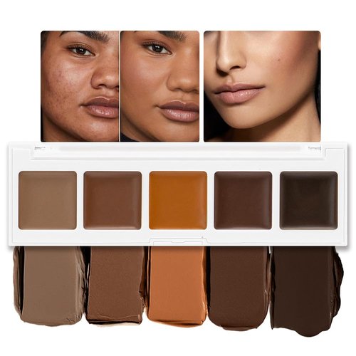 7 Colors Magic Touch Correcting Concealer Palette for Acne Marks, Spots, Tear Troughs, Dark Circles,Lightweight, Long-lasting, Waterproof (04#, 1 Count)