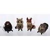 Kurt Adler S0706 3.5-6" Holiday Decorative Buri Woodland Animal Hanging Accessory Christmas Tree Ornament Set with String Hanger (4 Pack)