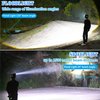 Rechargeable Headlamp, 150000 Lumen Super Bright Headlamp Flashlight,4 Kind Modes, 60H Battery Powered, Zoom, Waterproof Head Lamp, Red Blue Warning Hardhat Headlamp for Camping Running Hunting