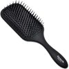 Giorgio Detangling Paddle Brush and Cushion Hair Brush - Set of Black Air-Cushion Paddle Brush with Ball Tip Bristles - Women and Mens Hair Brush, Wet or Dry, Long, Thick, or Curly Hair