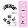 Individual Lashes Extensions Natural Look Cluster Lashes Wispy DIY Cat Eye False Eyelashes 80pcs D Curl Lashes Strips for Self Application at Home, 10 Pairs