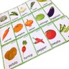 Set of Vegetables Flash Cards for Toddlers(20 pc) | Kids Learning Flashcard & Montessori Pocket Cards Toys | Perfect for Pre-K Decor Background Wall Stickers, Teacher/Autism Therapists Tools