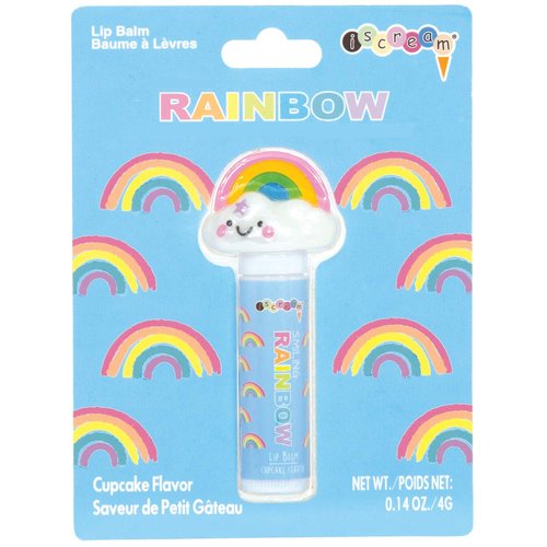 iscream Happiest Rainbow and Clouds Shaped Cupcake Scented Lip Balm