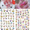 6 Sheets Cute Nail Art Stickers Decals Self Adhesive Nail Art Supplies Kawaii Nail Decals Cute Cat Nail Designs Charms Cartoon Nail Stickers for Women Girls DIY Manicure Decorations