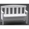 Dollhouse Miniature Garden Bench (White)