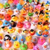 Rubber Ducks in Bulk Assortment Jeep Ducks for Ducking, Small Rubber Duckies for Toddler Baby Bath Toys Floater Rubber Duck Bath Pool Toys Kids Party Favors with Mesh Carry Bag (55)