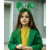 Doneace Sequins Shamrock Headband, St Patrick's Day Glitter Clover Hair Band Irish Green Boppers Hair Hoop for Women Girl Celebration Parade Hair Accessories Decoration Party Supplies
