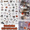 7 Pics 5D Halloween Nail Stickers, Small Cute Cartoon Nail Stickers for Kids, Girls and Women, Goth Nail Charms, Accessories for Nail Art, Pegatinas para Uñas