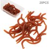 OriGlam 20pcs Bass Fishing Worms, Soft Plastic Worms, Drop Shot Worms, Soft Plastic Baits, Bass Fishing Lures, Worms Soft Stickbaits, Soft Worm Lures, Fresh Water Fishing Bait