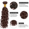 Color #4 Bundles Dark Brown Water Wave Human Hair Bundles 16 18 20 Inch Brazilian Unprocessed Virgin Hair Brown Bundles Human Hair Color #4 Ocean Wave Bundles Hair Extensions
