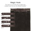 HOTBANANA Wire Hair Extensions, 14 inch 75g Dark Brown Fish Line Hair Extensions Real Human Hair Straight Invisible Wire Hair Extensions Remy Hair Extensions