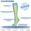 CHARMKING Compression Socks for Women & Men (8 Pairs) 15-20 mmHg Graduated Copper Support Socks are Best for Pregnant, Nurses - Boost Performance, Circulation, Knee High & Wide Calf (L/XL, Multi 13)