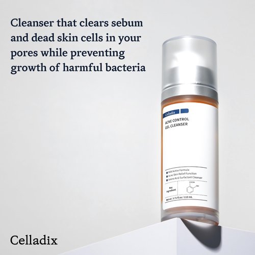 Celladix Acne Control 131 Gel Cleanser | Acne Treatment | 99% Propionibacterium Acnis Removal | 0.5% Salicylic Acid Cleanser for Oily Skin | Hydrates Skin | Glycerin FREE Acne Cleanser | 3.71 Fl Oz