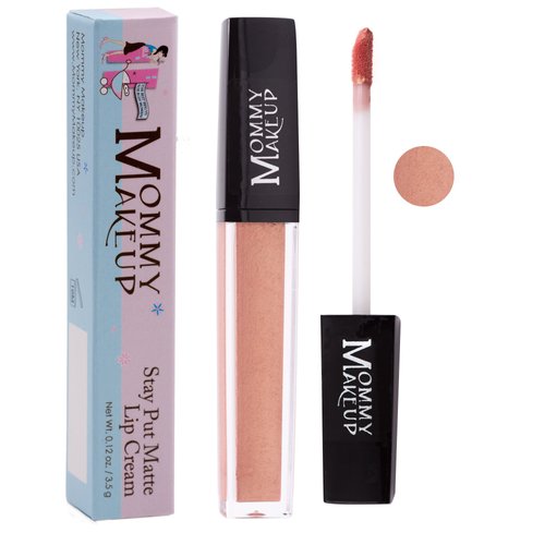 Mommy Makeup Stay Put Matte Lip Cream | Kiss Proof Lipstick in Farrah (A Shimmering Copper Rose) Transfer Proof, Smudge Proof, Waterproof, Non Drying, Long Wear Lipstick