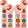 Happy Diwali Temporary Tattoos 81 PCS Indian Festival of Lights Party Themed Stickers for Kids Birthday Party Supplies, Decorations, Favors, and Prizes (Mandala)
