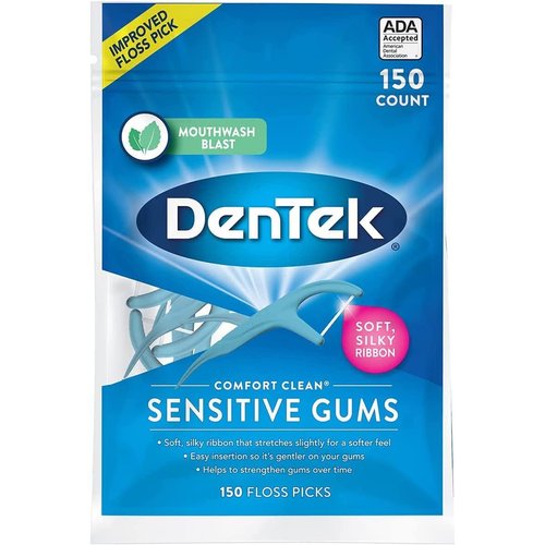 DenTek Comfort Clean Floss Picks Fresh Mint 150 Count (2 Pack)