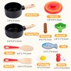 Wooden Play Kitchen Accessories for Toddlers, Kids Pretend Play Pots and Pans Food Cooking Toy, 11 Pieces Montessori Kitchen Tools Gifts for Boys Girls Ages 3 4 5 6 Years Old