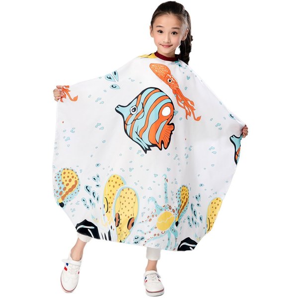 PERFEHAIR Kids Haircut Salon Cape Hair Cutting Shampoo Styling Capes Cloth for Child