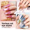 MIZHSE Magnet Nail Tool: Double-Head Nail Magnet Pens Cat Eye Magnet Tool Hexagonal Design Magnet Stick, Nail Art Cat Eye Magnet Stick Nail Design Tools for Studio Nail Salon Home DIY