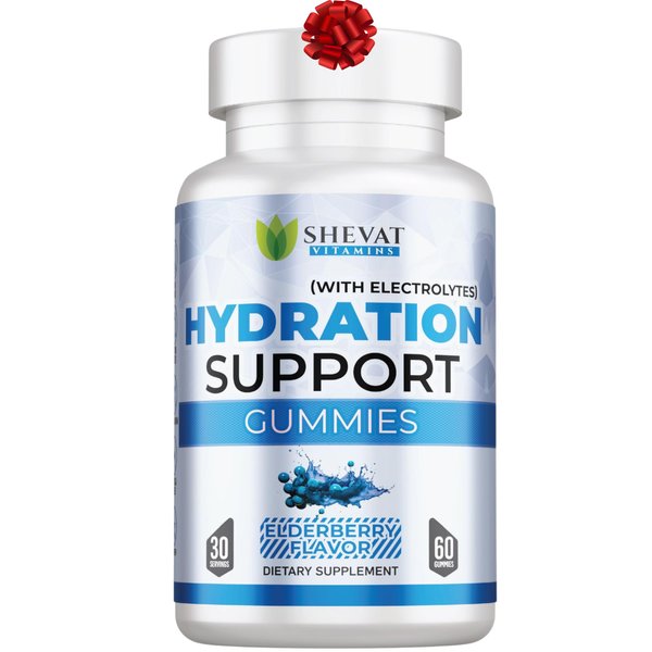 Electrolyte Gummies For Hydration (60 Count) - Vegan Natural Elderberry Flavor electrolyte chews - electrolyte gummies for runners and Support Stamina- Non-GMO, Gluten Free Supplement, Made in The USA