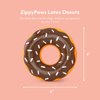 ZippyPaws Latex Donutz, Durable Dog Toy for Interactive Play, No Stuffing - Chocolate