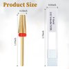 Qianyu Super Long 5 in 1 Nail Drill Bits Professional 3/32'' Carbide Tungsten Two Way Rotary Use for Both Left and Right Handed Advanced Safety Bits Fast Remove Acrylic Nails for Manicure Pedicure