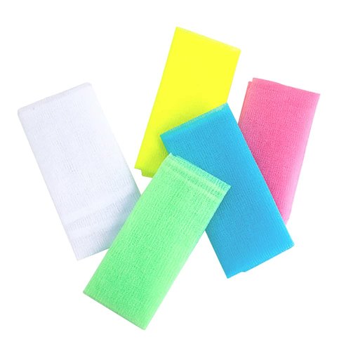 UUYYEO 4 Pcs Nylon Bath Cloths Exfoliating Washcloths Body Wash Cloths Body Scrub Towels Back Scrubber Cloths Exfoliating Wash Rags