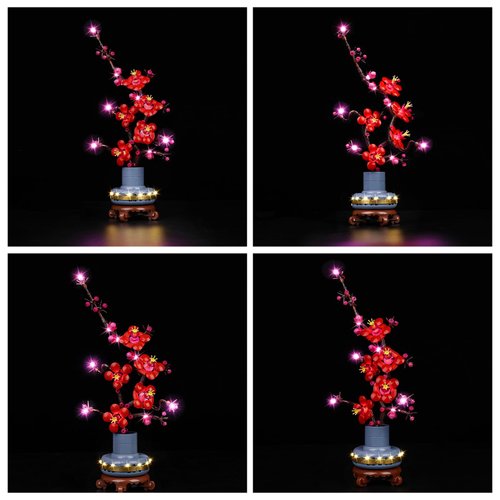 Kyglaring LED Lighting Kit, Compatible with Lego Botanical Collection 10369 Icons Plum Blossom Models（Lego Sets Not Included）！