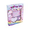 Hot Focus Pop Nail Glitz - 3D Unicorn Nail Art Kit for Girls - 65 Piece Set Includes 3D Press on Nails, Nail Stickers, Nail File and Ring