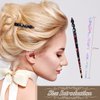 6 Pcs Acetate Hair Stick Tortoise Shell Hairpin Chopstick Hair Accessories Leopard Print Hair Pin Retro Hairpins Disk Hair Stick Hair Styling Pin with Flannelette Bag for Women(Novel Patterns)