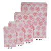 CuteBox Pink Flower Flat Paper Gift Bags 100pcs (4" x 6") for Merchandise, Crafts, Party Favors, Tradeshows, Retail, Handmade Goods, Arts and Crafts, Outdoor Events, Holidays, Weddings