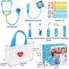 Liberry Doctor Kit for Toddlers 3-5 Years Old, 18-Piece Kids Doctor Bag Pretend Play Toys, Durable Medical Kit with Toy Stethoscope, Blue Doctor Gift for Boys Girls