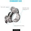 PEROMI 4 Pack 26-28mm T-Bolt Hose Clamp,Stainless Steel_304Intercooler Pipe Tube Clamps,Turbo Pipe Clamps,Clamp Adjustable Range 1.02"-1.1” Silver