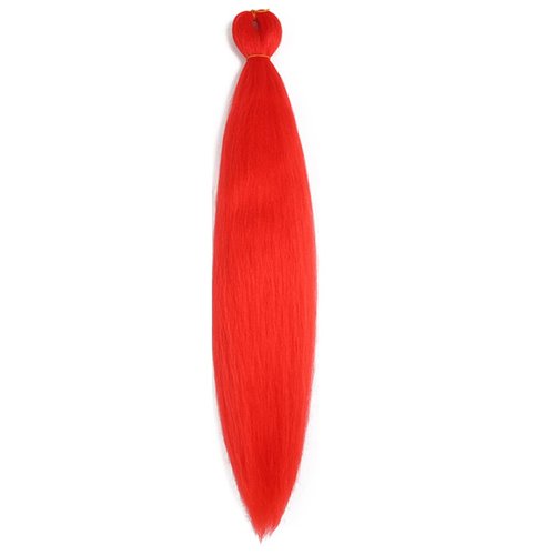 BALINGHAIR Braiding Hair Pre-Stretched Kanekalon High Temperature Synthetic Fiber Braid Hair A13 Red (A13-1Pack)