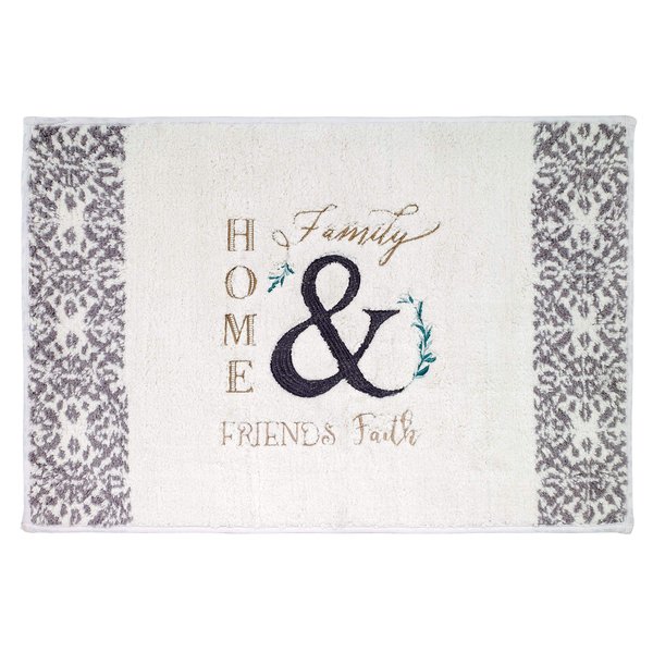 Avanti Linens - Bath Mat, Cotton Bath Rug with Non-Slip Backing, Chic Home Decor (Modern Farmhouse Collection, 20" x 30")