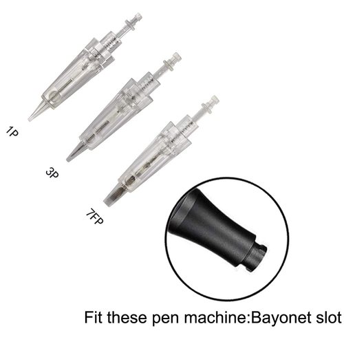30PCS Disposable Bayonet Tattoo Needles Makeup Needles 1P/3P/7FP for Permanent Makeup Machine Pen Machine(Mixed Sizes,30PCS)