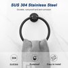 NearMoon Bath Towel Ring, Bathroom Hardware Accessories-Thicken Stainless Steel Hand Towel Holder for Bathroom, Modern Round Towel Hanger Wall Mounted (Matte Black, 1 Pack)
