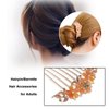 Micro Traders Flower Hair Comb Rhinestone Wedding Bride Headpiece Hair Ornament Decorative Hair Accessories for Women and Girls Hairstyles Champagne