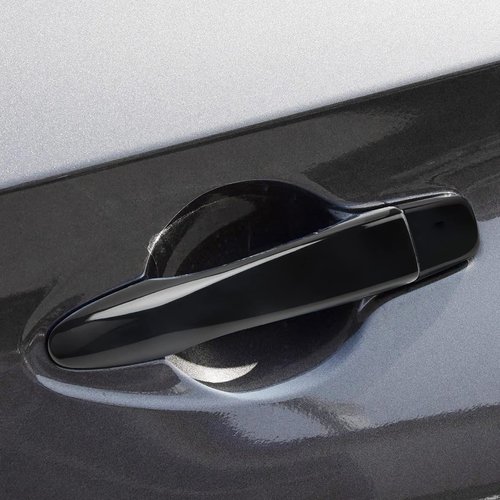 DLOVEG Car Door Handle Cover Compatible for 2015-2022 2023 2024 Nissan Murano Accessories for 2016-2022 2023 Maxima Black Door Handle Ptetector with 2 Smart Key Holes