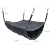 Niteangel Luxury Double Bunkbed Hammock, Fit 2 Adult Ferrets or 5 More Adult Rats Warm Plush Hanging Hammock Bed Hideout for Hamster Guinea Pig Rat Ferret Chinchill(Gray)