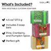 Glycerin Bar Soap Set of 3#3 - Natural, Vegan-Friendly, Hypoallergenic - Moisturizing and Hydrating with 100% Vegetable Glycerin - Sulfate-Free, Paraben-Free, Chemical-Free - 4.5 oz Each